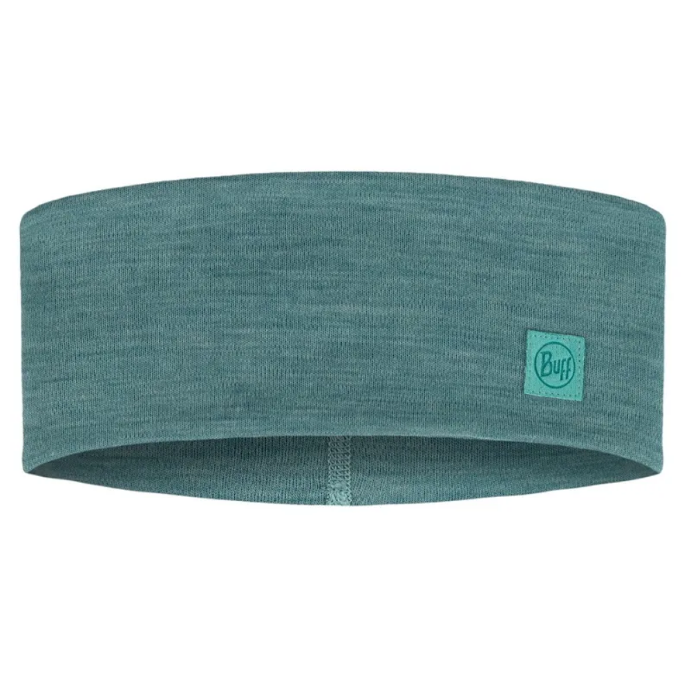 Buff Merino Wide Headband in Solid Pool