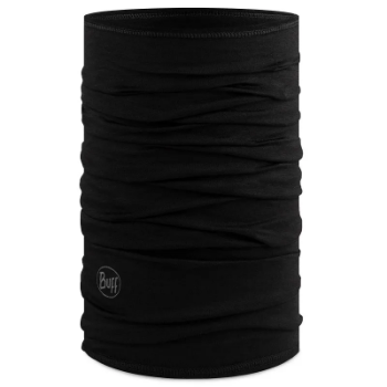 Buff Lightweight Merino Wool Buff in Solid Black