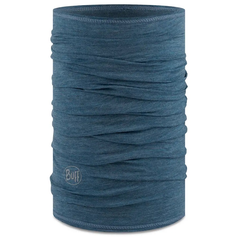 Buff Lightweight Merino Wool Buff in Solid Dusty Blue