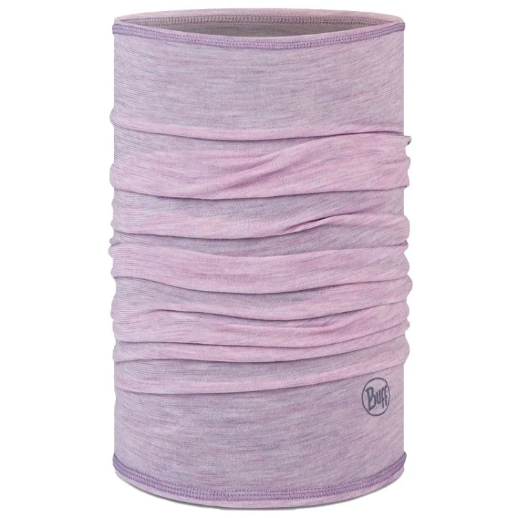 Buff Lightweight Merino Wool Buff in Multistripes Lilac Sand