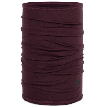 Buff Lightweight Merino Wool Buff in Solid Garnet