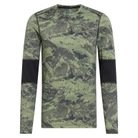 Odlo Men's The Whistler Long Sleeve in Matte Green - Black