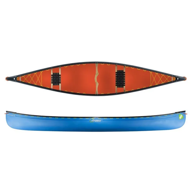 Silverbirch Canoes Broadland 15 Duralite - Custom Canoe- Blue Outer / Orange Inner 