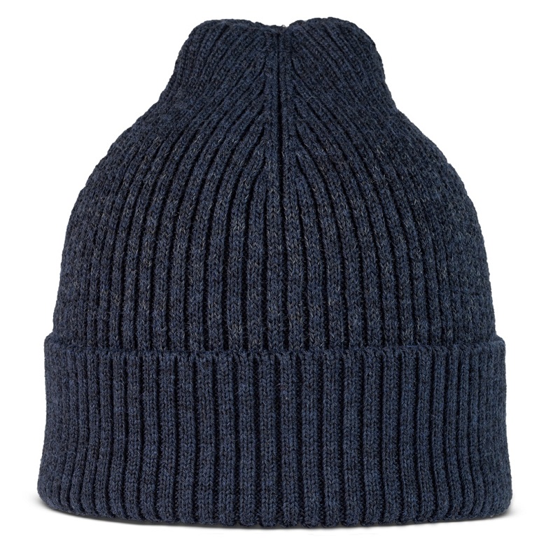 Buff Merino Active Beanie in Solid Night Blue