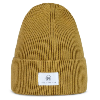 Buff Knitted Hat in Drisk Citronella