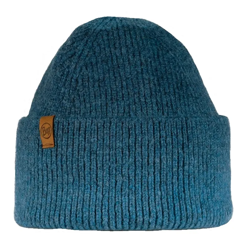 Buff Knitted Hat in Marin Denim
