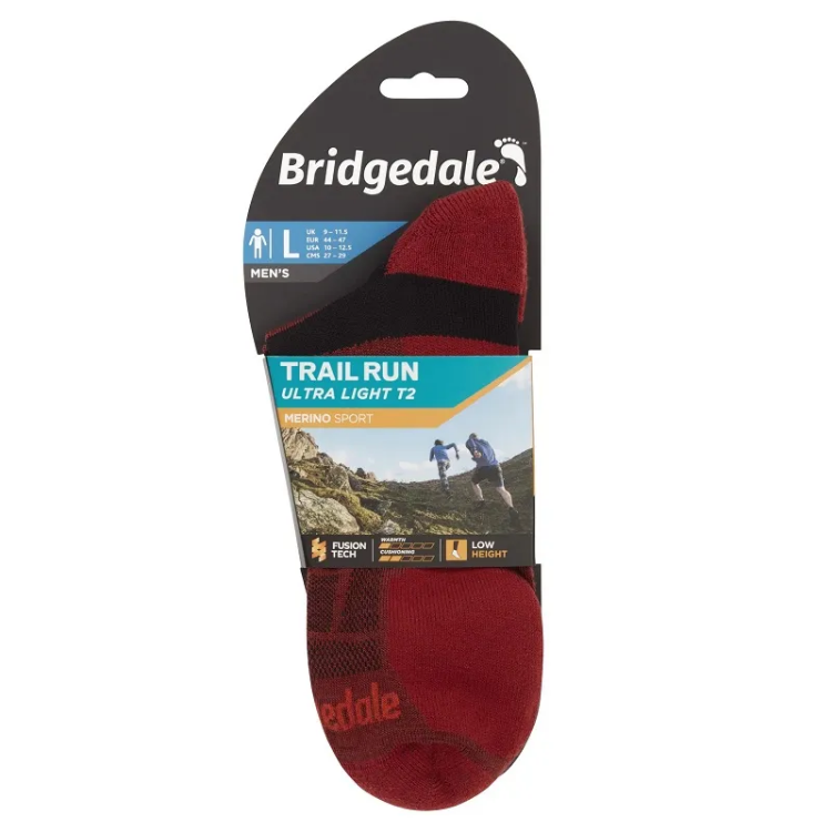 Bridgedale Trail Run Ultralight T2 Merino Sport Low Men's in Gunmetal