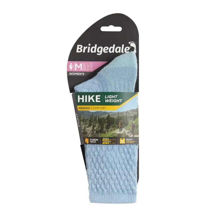 Bridgedale HIKE Lightweight Merino Comfort Women's Boot in Powder Blue