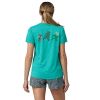 Patagonia Women's Capilene Cool Daily Graphic Shirt - Lands in Trail trotters: Subtidal Blue X-Dye