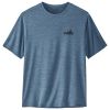 Patagonia Men's Capilene Cool Daily Graphic Shirt in '73 Skyline: Utility Blue X Dye