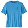 Patagonia Men's Capilene Cool Daily Graphic Shirt in Clean Climb Bloom: Vessel Blue X-Dye
