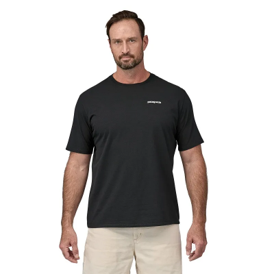 Patagonia Men's P-6 Logo Responsibili-Tee in Black