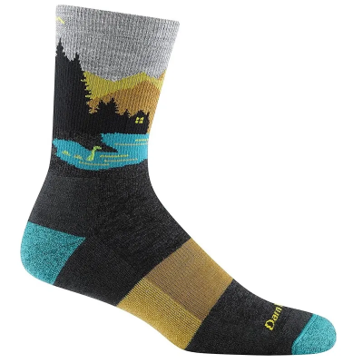 Darn Tough Men's Close Encounters Micro Crew Midweight Hiking Sock in Charcoal Darn Tough Men's Close Encounters Micro Crew Midweight Hiking Sock in Charcoal