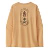 Patagonia Women's Long Sleeved Capilene Cool Daily Graphic Shirt - Lands - Sandy Melon X-Dye