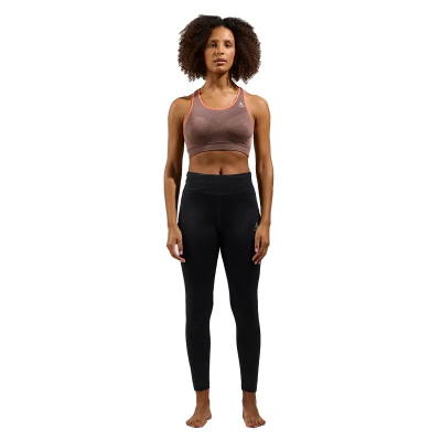 Odlo Women's Ceramicool Seamless Medium Support Sports Bra in Living Coral Melange