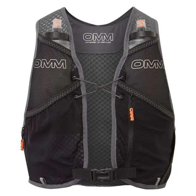 OMM Ltd MountainFire 15 Vest 2 x 350ml Flexi Flask in Grey