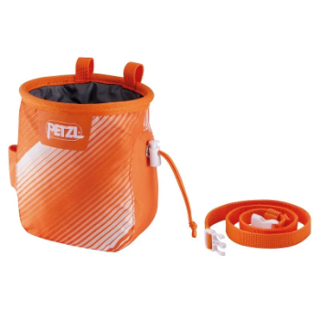 Petzl Saka Chalk Bag in Orange / White