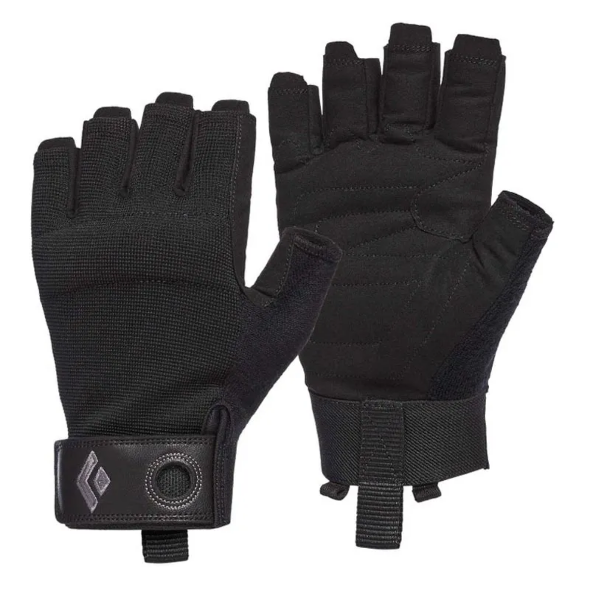 Black Diamond Crag Half-Finger Gloves in Black