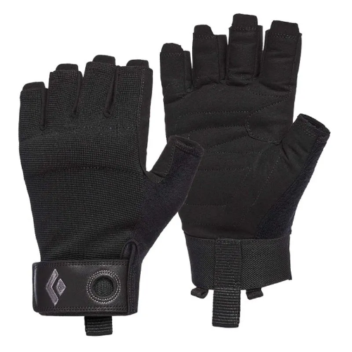 Black Diamond Crag Half-Finger Gloves in Black