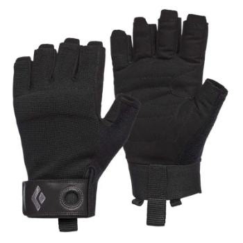 Black Diamond Crag Half-Finger Gloves in Black