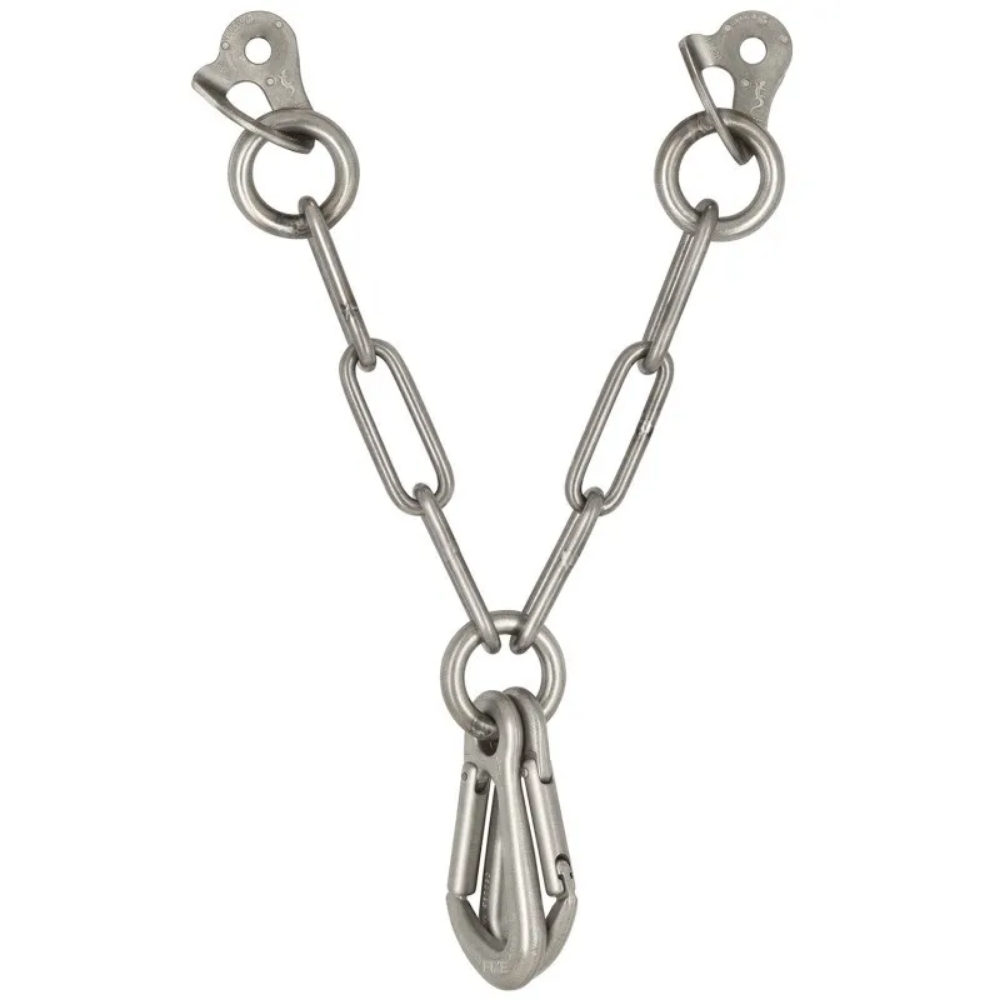 Fixe V-Belay Station 2x 12mm hangers, 2x snapgate karabiners