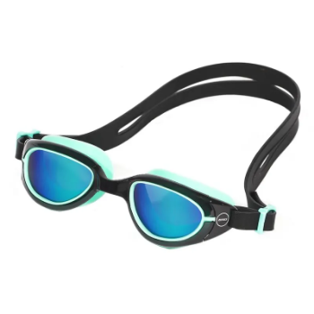 Zone3 Kid's Aquahero Swim Goggles Black / Green - Lens: Green Mirror Polarize Evo