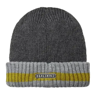 Sealskinz Holkham - Waterproof Cold Weather Stripe RC Beanie in Grey / Green
