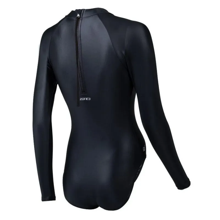Zone3 Women's OWS Ti+ Thermal High Neck Long Sleeve Costume in Black