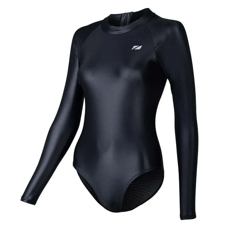 Zone3 Women's OWS Ti+ Thermal High Neck Long Sleeve Costume in Black