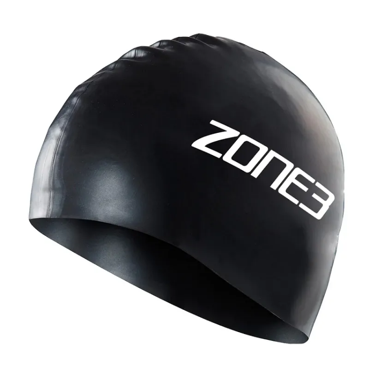 Zone3 Silicone Swim Cap - Black 