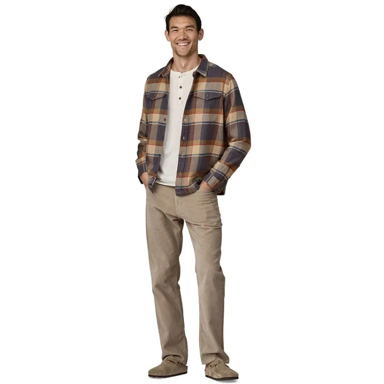 Patagonia Men's Fjord Flannel Shirt - Sunrise Ridge: Forge Grey