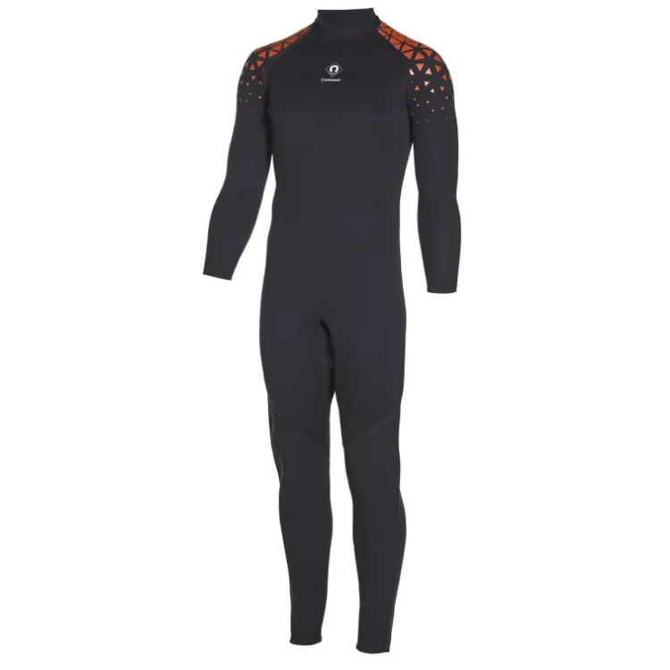 Crewsaver Centre 4mm One Piece Wetsuit - Black / Orange - Child 