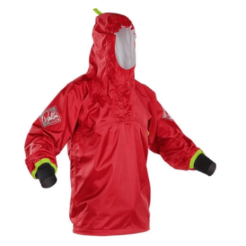 Palm Centre Smock - Red / Lime Green - XS