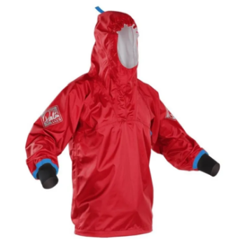 Palm Centre Smock - Red / Blue - M