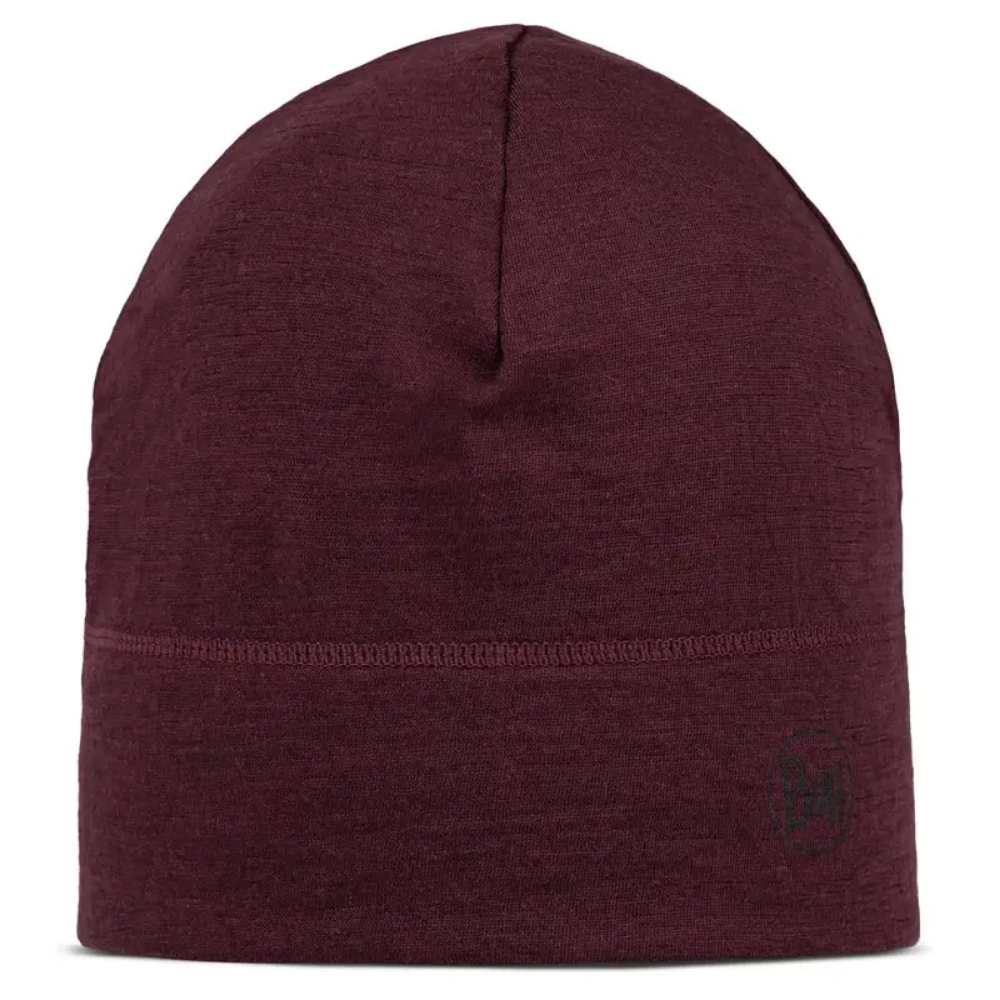 Buff Merino Lightweight Beanie - Solid Garnet