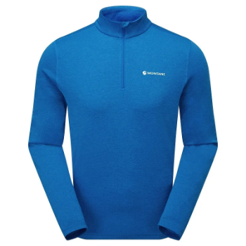 Montane Men's Dart Zip Neck T-Shirt - Neptune Blue