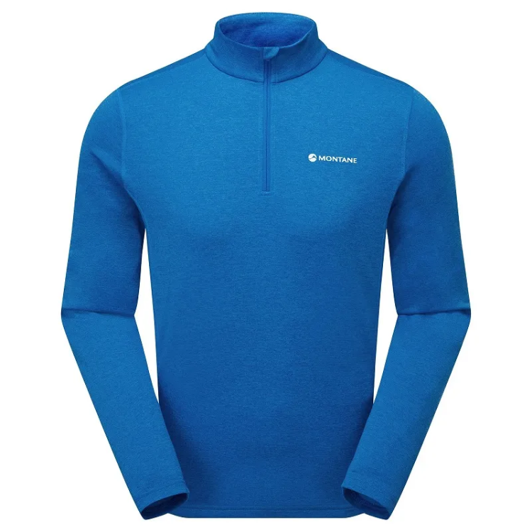 Montane Men's Dart Zip Neck T-Shirt - Neptune Blue