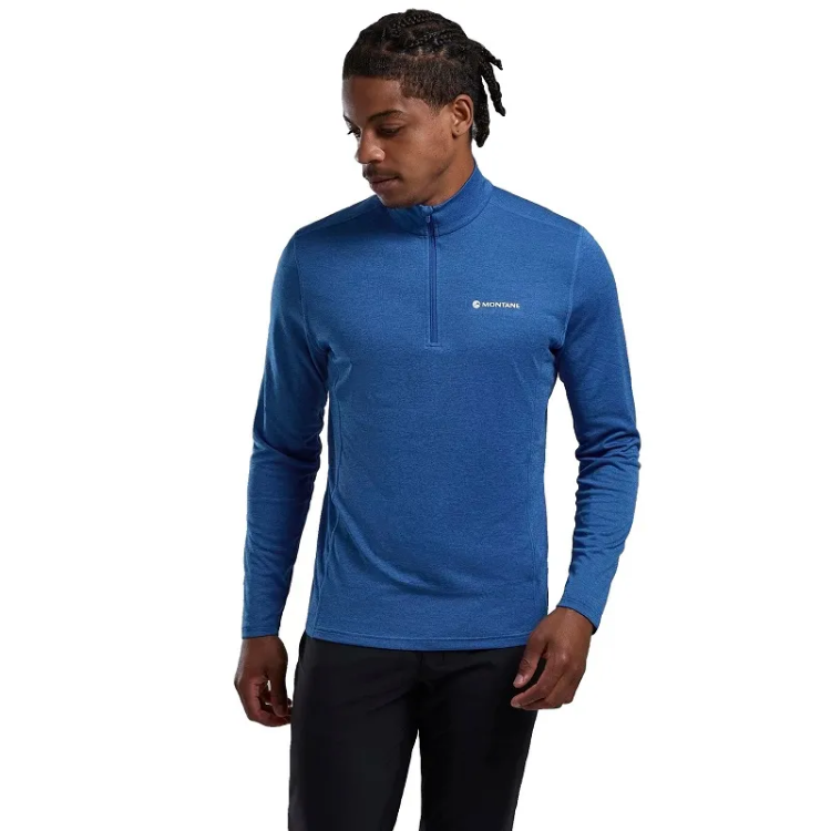 Montane Men's Dart Zip Neck T-Shirt - Neptune Blue