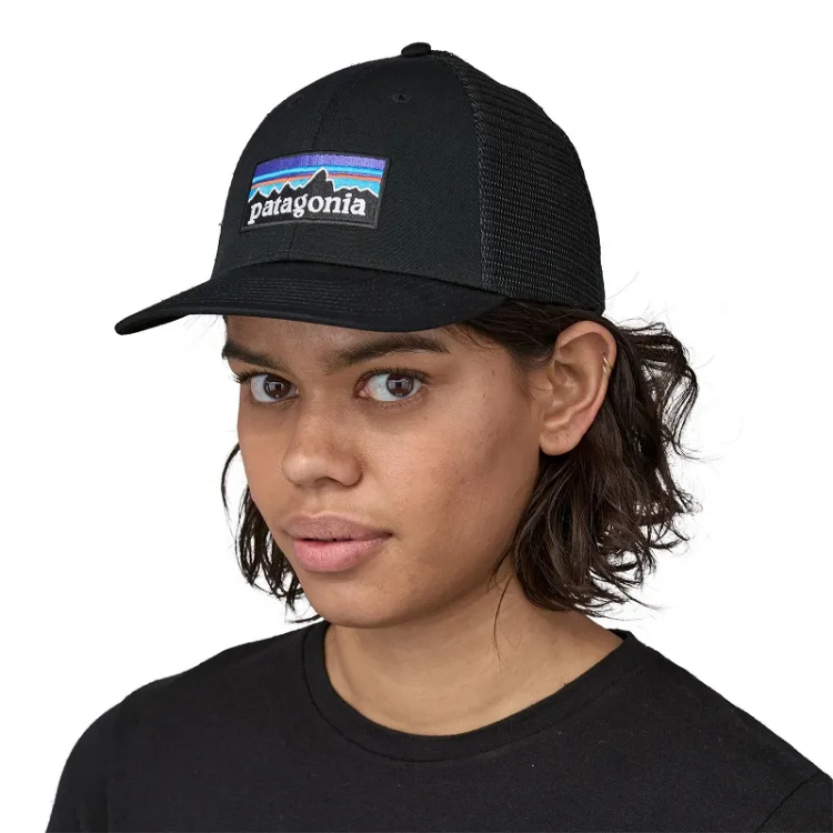 Patagonia P-6 Logo LoPro Trucker Hat - Black