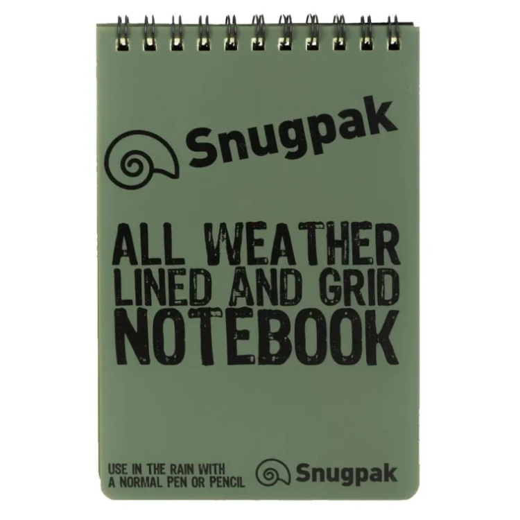 Snugpak Water Resistant Notebook - Olive Green 