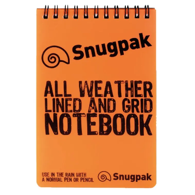 Snugpak Water Resistant Notebook - Orange 