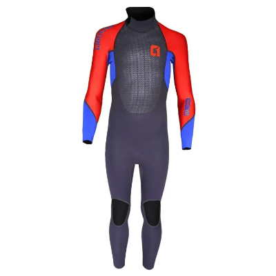 Kids 3/2mm Summer Wetsuit Faze Full Length - Grey / Red / Blue - Circle One Sale  Kids 3/2mm Summer Wetsuit Faze Full Length - Grey / Red / Blue - Circle One Sale