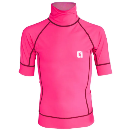 Circle One Kids Short Sleeve Rash Vest - Pink 