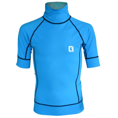 Circle One Kids Short Sleeve Rash Vest - Blue 