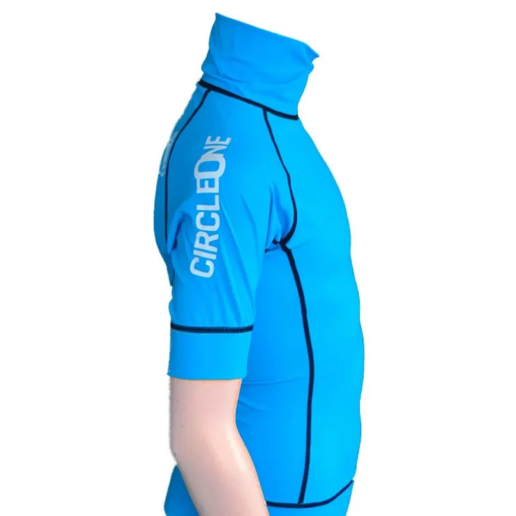 Circle One Kids Short Sleeve Rash Vest - Blue 