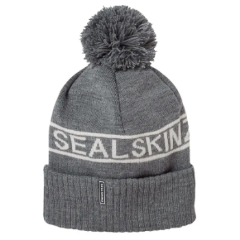 Sealskinz Heacham - Waterproof Cold Weather Icon Bobble Hat - Dark Grey / Cream
