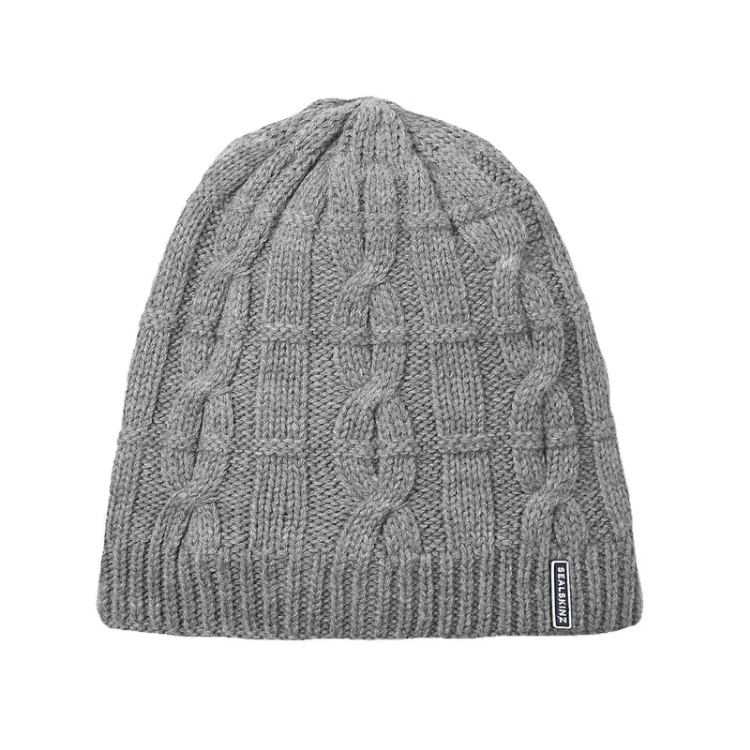 Sealskinz Blakeney - Waterproof Cold Weather Cable Knit Beanie - Grey Marl