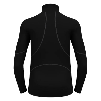 Odlo Men's ACTIVE X-WARM ECO Half-Zip Turtleneck Baselayer Top - Black