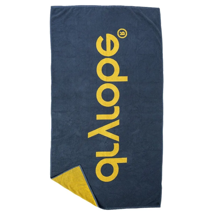 Dryrobe Organic Beach Towel -  Yellow / Charcoal Grey