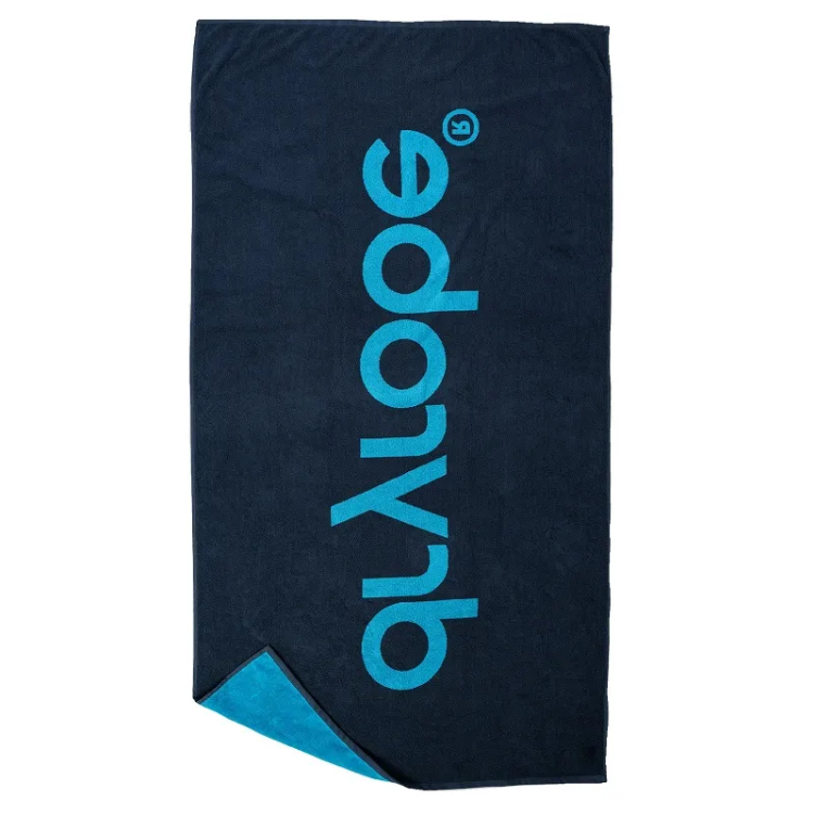 Dryrobe Organic Beach Towel -  Blue / Charcoal Grey